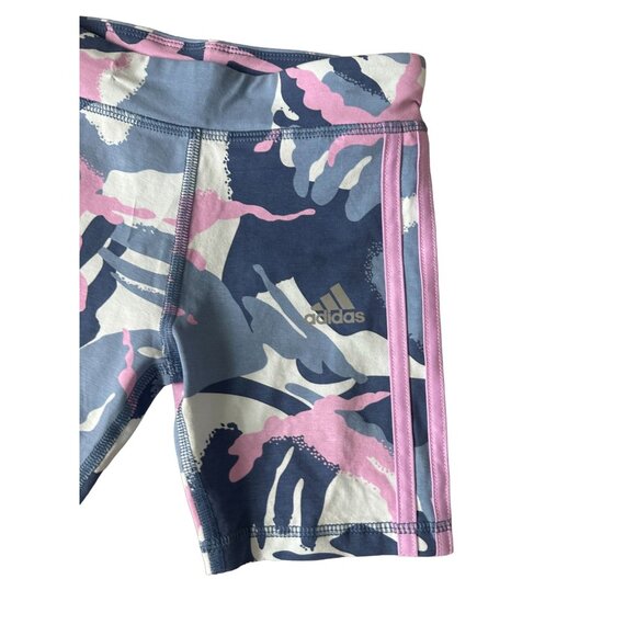 ADIDAS Girls Blue Purple Bike Shorts Size 6 NEW - Picture 3 of 4